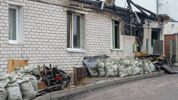 Professional Fire Damage Removal technician working in Pease, MN